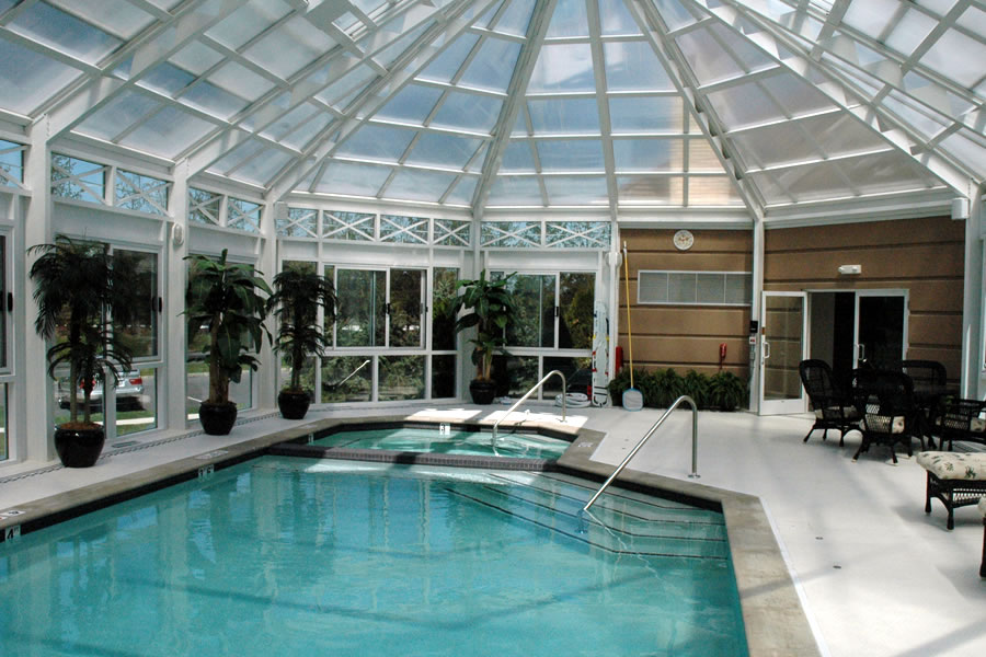 Monmouth Clubhouse Wall , New Jersey Commercial Pool Design by Omega Pool Structures, Inc