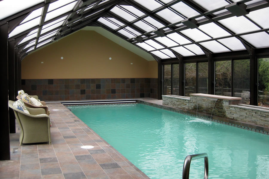 Indoor Pool Bryn Mawr, Pennsylvania Residential Pool Design by Omega Pool Structures, Inc