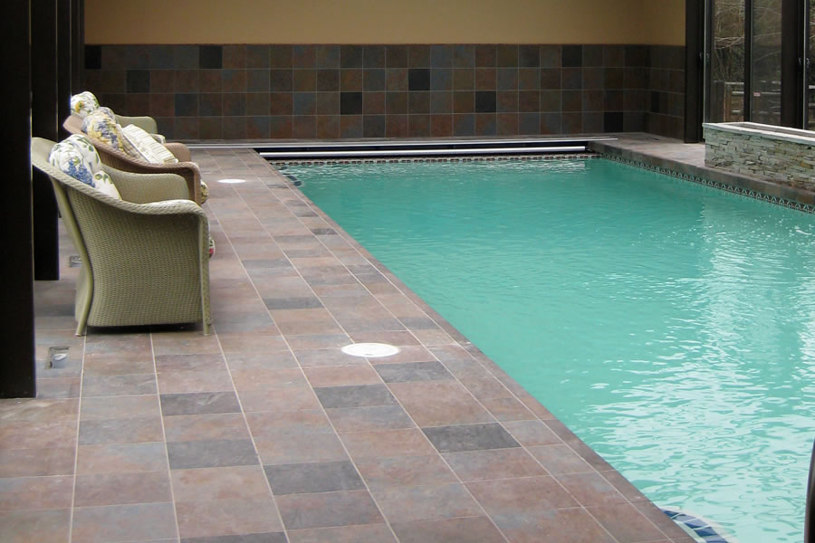 Indoor Pool Bryn Mawr, Pennsylvania Residential Pool Design by Omega Pool Structures, Inc
