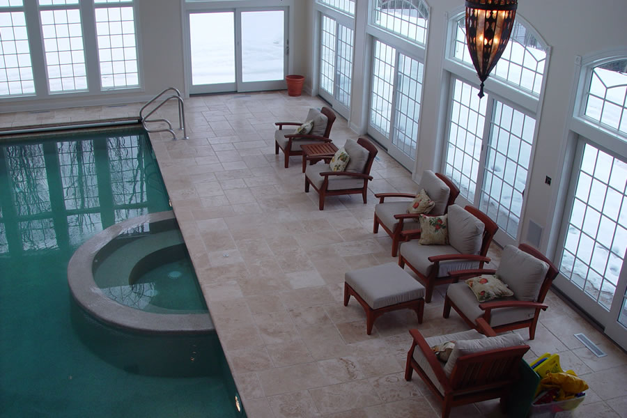 Indoor Pool Chester, New Jersey Residential Pool Design by Omega Pool Structures, Inc